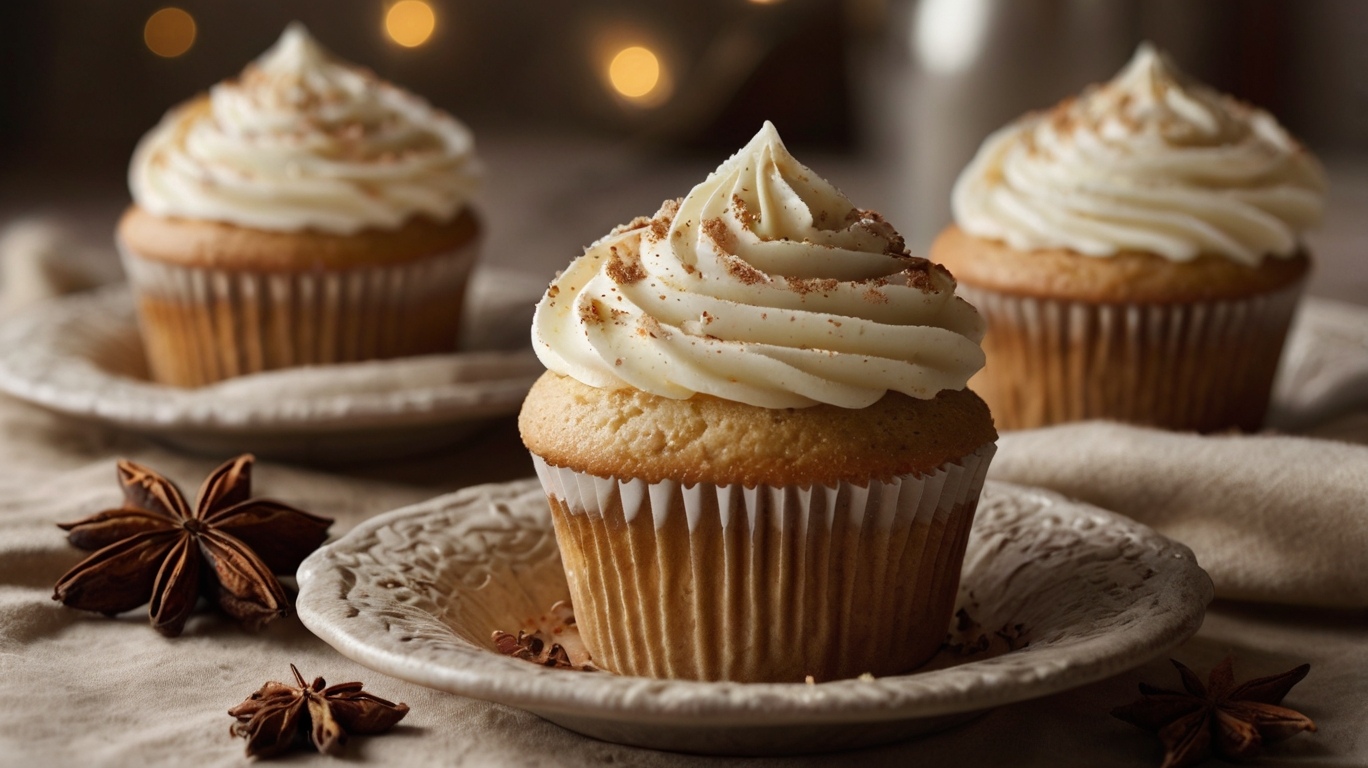 Chai Cupcakes with Bourbon Espresso Frosting 