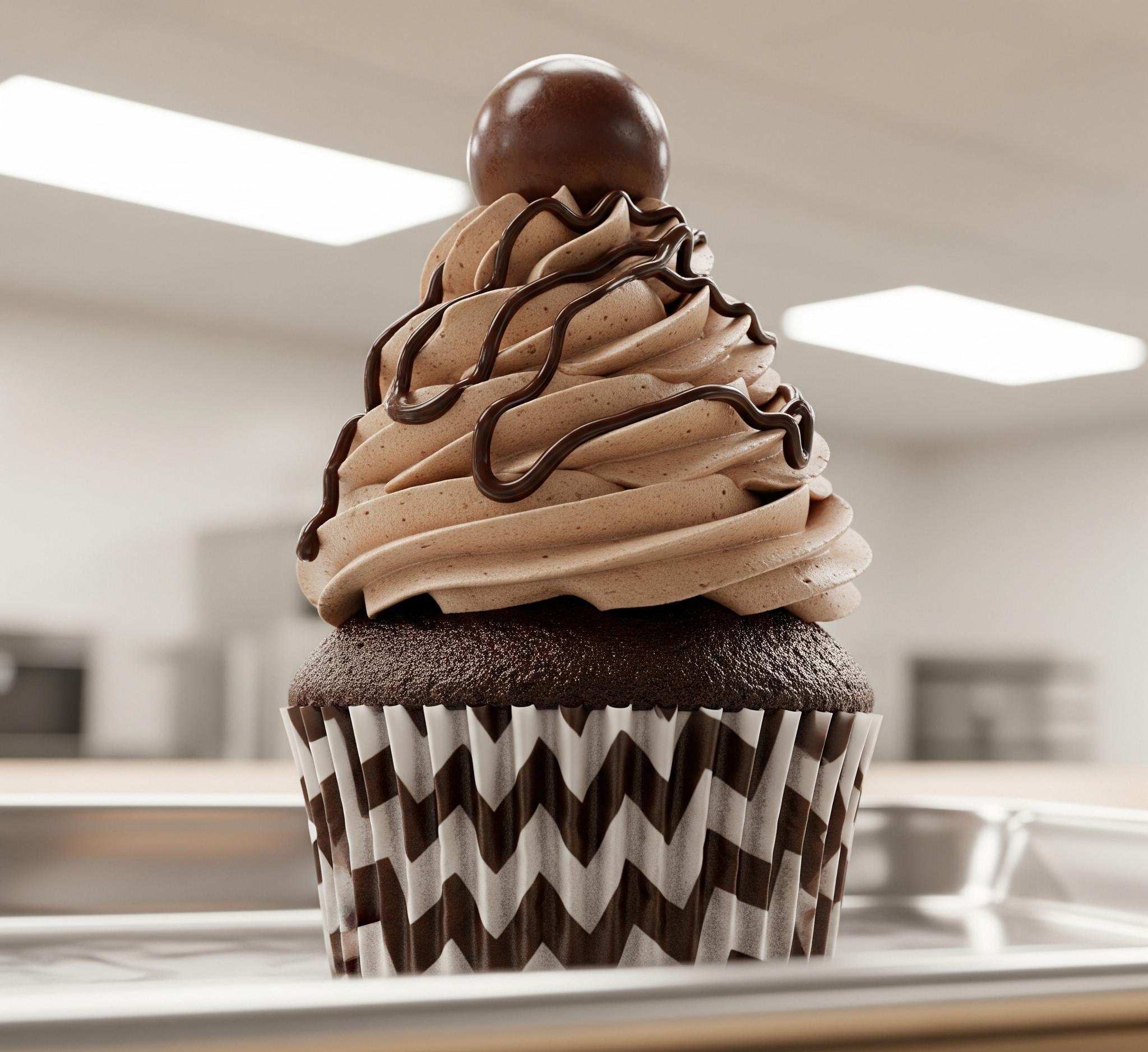 Chocolate Cupcakes with Mocha Muttercream Frosting 